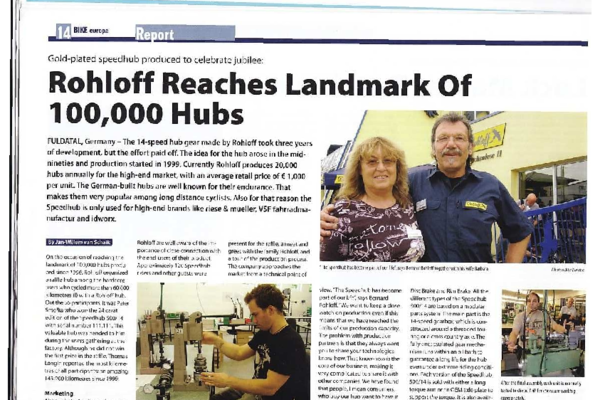 Rohloff Reaches Landmark Of 100.000 Hubs